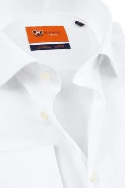 Suitable Overhemd White Twill Dubbelmanchet -Kleding Kortingswinkel 14278 6 1