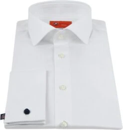 Suitable Overhemd White Twill Dubbelmanchet -Kleding Kortingswinkel 14278 7 1