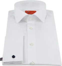 Suitable Overhemd White Twill Dubbelmanchet -Kleding Kortingswinkel 14278 7