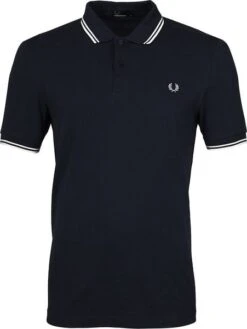 Fred Perry Polo Navy White -Kleding Kortingswinkel 3479 4 1