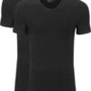 Slater 2-pack Stretch V-hals T-shirt Zwart -Kleding Kortingswinkel 57111 3