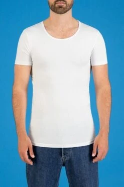 Garage Stretch Basic Wit Diepe O-Hals -Kleding Kortingswinkel 57713 5 1