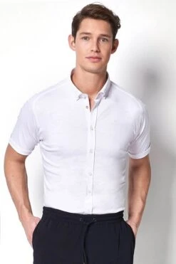 Desoto Overhemd Korte Mouw Wit -Kleding Kortingswinkel 58929 11