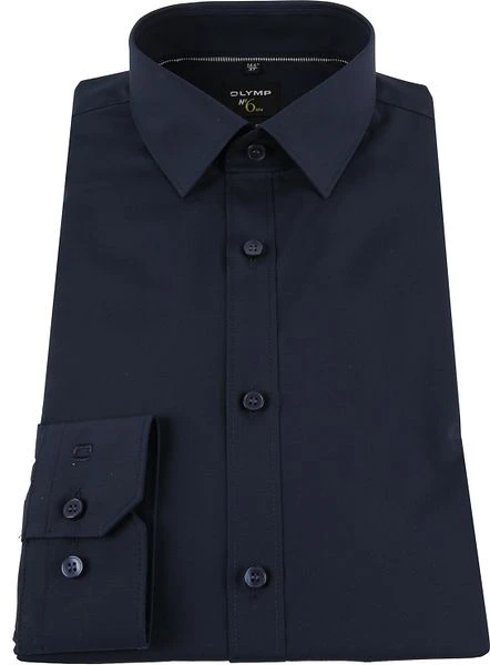 OLYMP Overhemd N0.6 Navy 6 OLYMP Overhemd N0.6 Navy - Afbeelding 4