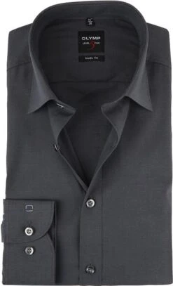OLYMP Overhemd Level 5 BF Antraciet -Kleding Kortingswinkel 60560 1 1