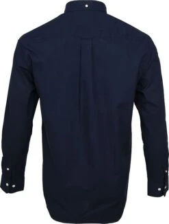 Gant Casual Overhemd Broadcloth Marine -Kleding Kortingswinkel 61485 4