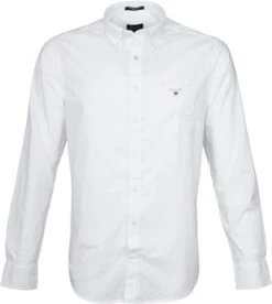 Gant Casual Overhemd Broadcloth Wit -Kleding Kortingswinkel 61491 1 1