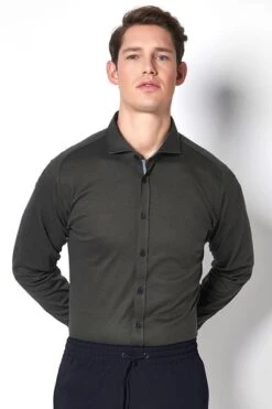 Desoto Overhemd Strijkvrij Donkergroen 602 -Kleding Kortingswinkel 62941 5