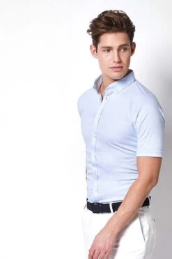 Desoto Overhemd Korte Mouw Lichtblauw 051 12 Desoto Overhemd Korte Mouw Lichtblauw 051 -Kleding Kortingswinkel 63357 5