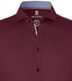 Desoto Overhemd Strijkvrij Bordeaux 301 -Kleding Kortingswinkel 63358 2