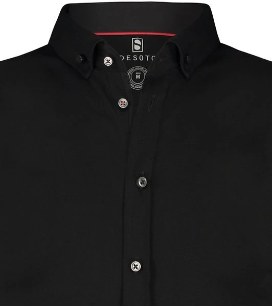 Desoto Overhemd Korte Mouw Zwart 081 4 Desoto Overhemd Korte Mouw Zwart 081 - Afbeelding 2