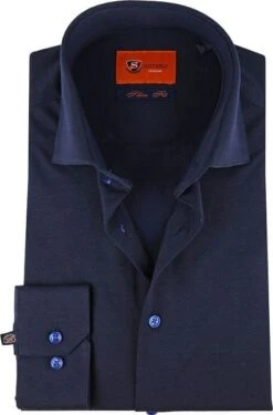 Suitable Knitted Pique Overhemd Navy -Kleding Kortingswinkel 64044 4 1