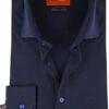 Suitable Knitted Pique Overhemd Navy -Kleding Kortingswinkel 64044 4