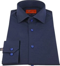 Suitable Knitted Pique Overhemd Navy -Kleding Kortingswinkel 64044 6
