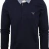 Gant Heavy Rugger Poloshirt LS Navy -Kleding Kortingswinkel 65320 5