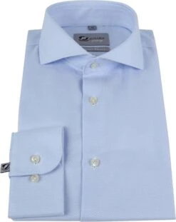 Suitable Overhemd Travel Blauw Jacquard -Kleding Kortingswinkel 65482 3