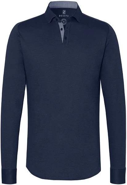 Desoto Polo New Hai Strijkvrij Donkerblauw 3 Desoto Polo New Hai Strijkvrij Donkerblauw
