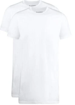 Slater 2-pack T-shirt Extra Lang R-Neck Wit 8 Slater 2-pack T-shirt Extra Lang R-Neck Wit -Kleding Kortingswinkel 67810 4 1