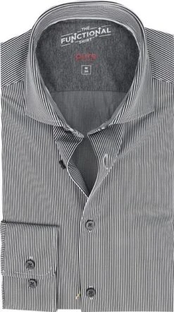 Pure Functional Overhemd Strepen Zwart -Kleding Kortingswinkel 67924 1 1