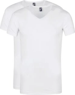 Alan Red Oklahoma T-shirt Stretch Wit (2pack) -Kleding Kortingswinkel 6851 16 1