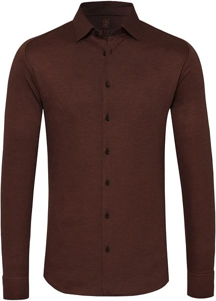 Desoto Overhemd Strijkvrij Modern Kent Bruin 3 Desoto Overhemd Strijkvrij Modern Kent Bruin