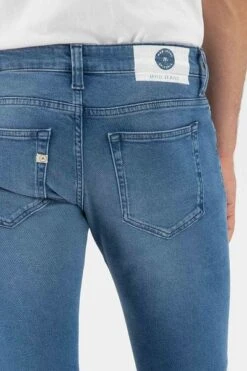 MUD Jeans Denim Slim Lassen Pure Blue -Kleding Kortingswinkel 70487 5