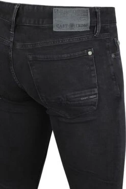 Cast Iron Riser Slim Jeans Washed Denim Zwart -Kleding Kortingswinkel 70671 3
