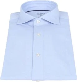 OLYMP Luxor Jersey Stretch Overhemd 24/Seven Blauw -Kleding Kortingswinkel 70778 3