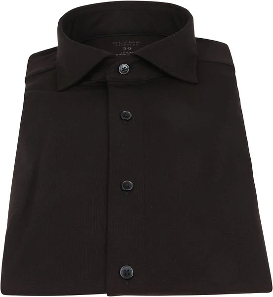 OLYMP Luxor Jersey Stretch Overhemd 24/Seven Zwart 5 OLYMP Luxor Jersey Stretch Overhemd 24/Seven Zwart - Afbeelding 3