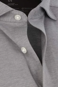 OLYMP Luxor Jersey Stretch Overhemd 24/Seven Grijs -Kleding Kortingswinkel 70781 2 1