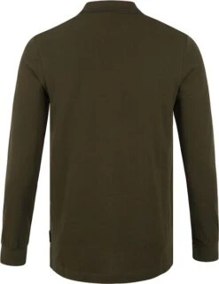 Scotch And Soda Long Sleeve Polo Donkergroen -Kleding Kortingswinkel 70844 4