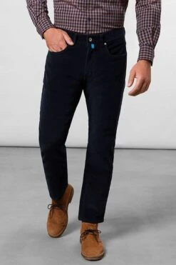 Pierre Cardin Lyon Voyage Corduroy Broek Donkerblauw -Kleding Kortingswinkel 71397 5
