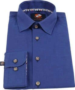 Suitable Overhemd Smart HBD Indigo Blauw -Kleding Kortingswinkel 71563 3