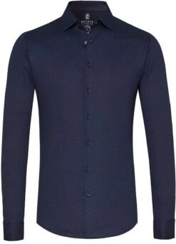 Desoto Overhemd Kent Grafische Print Donkerblauw -Kleding Kortingswinkel 71817 1 1