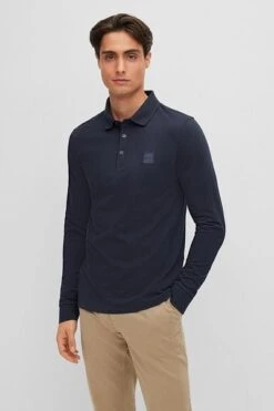 Hugo Boss LS Polo Passerby Navy 13 Hugo Boss LS Polo Passerby Navy -Kleding Kortingswinkel 72072 6 1