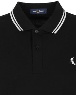 Fred Perry Polo Zwart 350 10 Fred Perry Polo Zwart 350 -Kleding Kortingswinkel 72105 3