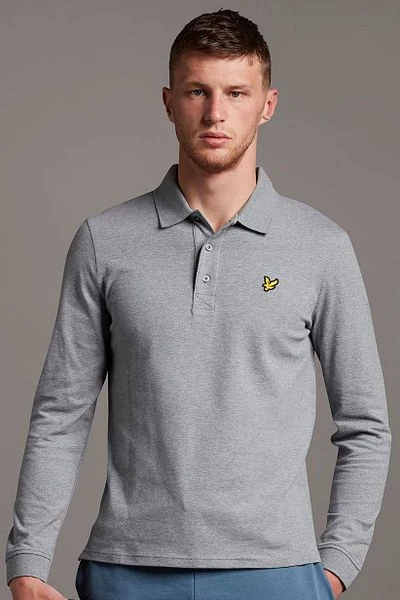 Lyle And Scott Longsleeve Polo Grijs 4 Lyle And Scott Longsleeve Polo Grijs - Afbeelding 2