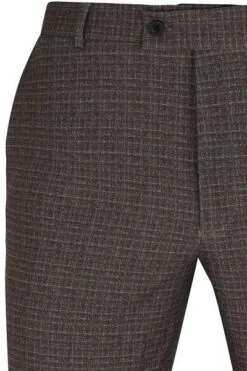 Suitable Pantalon Jersey Ruit Bruin -Kleding Kortingswinkel 72344 2