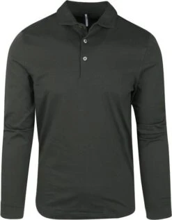 Profuomo Groene Longsleeve Polo -Kleding Kortingswinkel 72557 1 1
