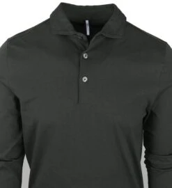 Profuomo Groene Longsleeve Polo -Kleding Kortingswinkel 72557 2 1