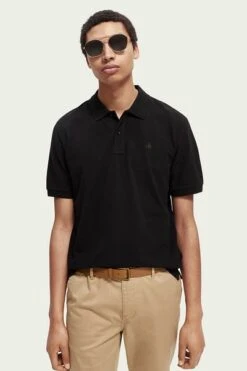 Scotch And Soda Polo Pique Zwart -Kleding Kortingswinkel 72658 6