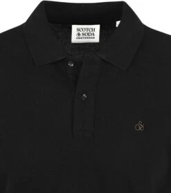 Scotch And Soda Polo Pique Zwart -Kleding Kortingswinkel 72658 8