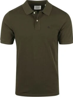 Scotch And Soda Pique Polo Donkergroen