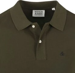 Scotch And Soda Pique Polo Donkergroen -Kleding Kortingswinkel 72694 2