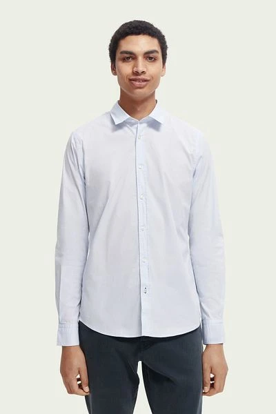 Scotch And Soda Slim-Fit Overhemd Blauw 4 Scotch And Soda Slim-Fit Overhemd Blauw - Afbeelding 2