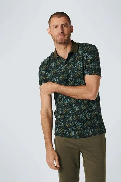 No-Excess No Excess Polo Pique Print Donkergroen 4 No-Excess No Excess Polo Pique Print Donkergroen - Afbeelding 2