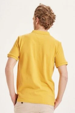 KnowledgeCotton Apparel Polo Rowan Geel -Kleding Kortingswinkel 73035 6