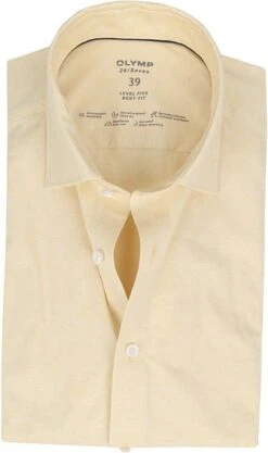 OLYMP Lvl 5 24/Seven Overhemd Geel -Kleding Kortingswinkel 73189 1 1