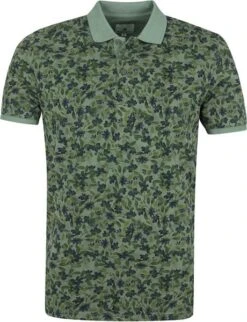 State Of Art Pique Polo Donkergroen Print -Kleding Kortingswinkel 73206 1 1