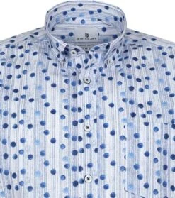 State Of Art Shortsleeve Overhemd Blauw Stippen -Kleding Kortingswinkel 73478 2 1